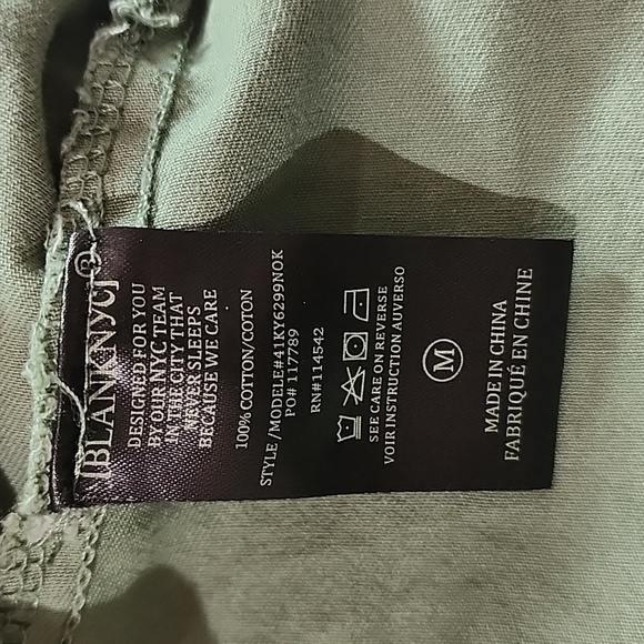 Blank NYC Lightweight Green Utility Jacket with Tie Waist Size M - Picture 8 of 9